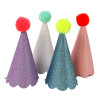 Chapéus Glitter Pompom